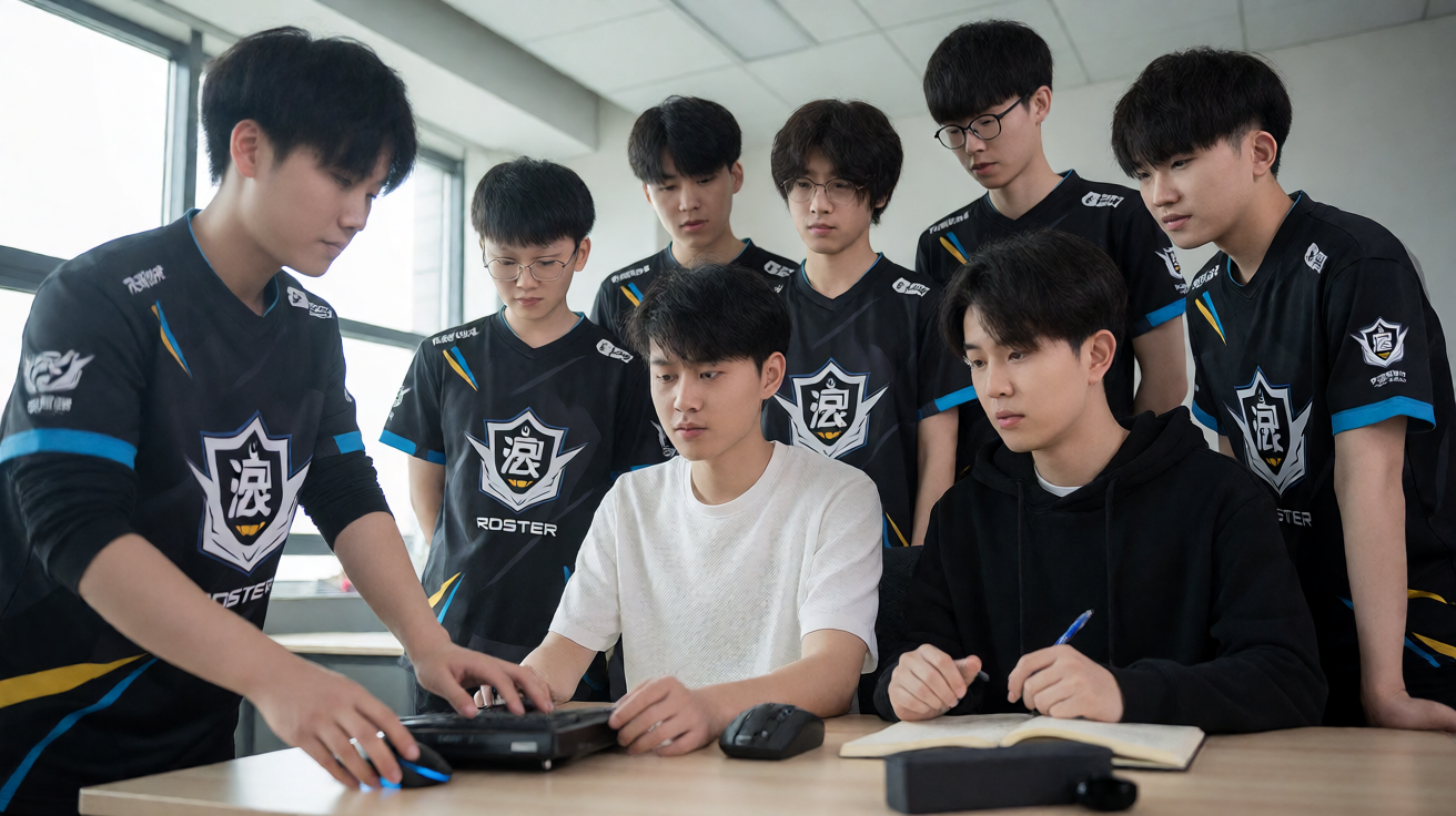 K1电竞俱乐部选手团队合影照片